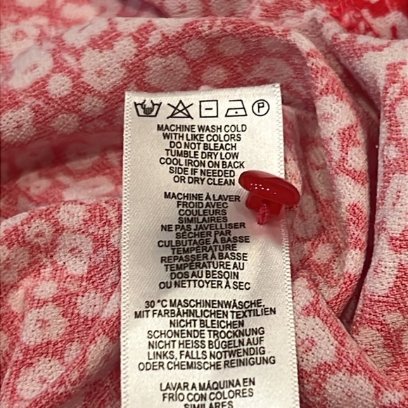 Adrianna Papell Pink and White Floral Patterned Blouse Size 1X 3/4 Sleeves - Picture 11 of 12